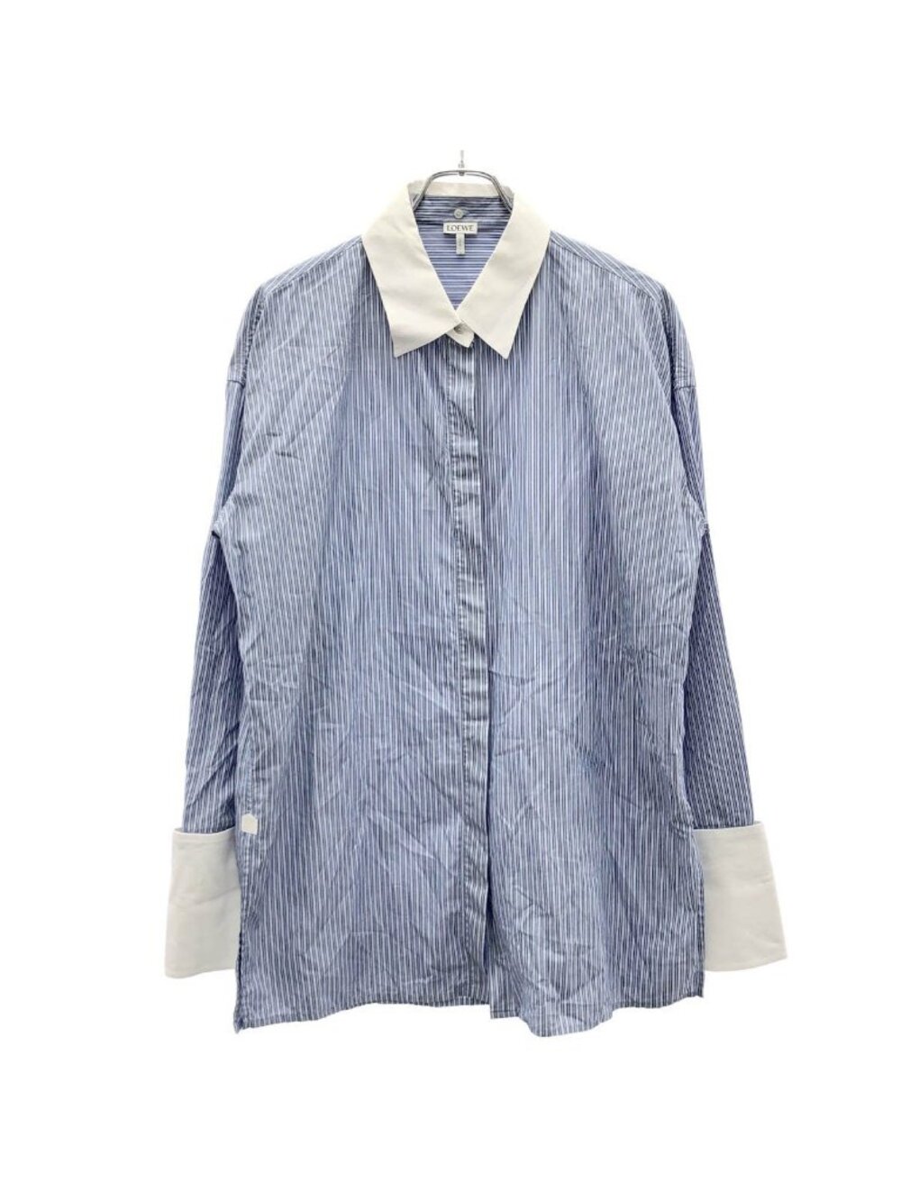 Loewe Striped Deconstructed Shirt White Blue 36